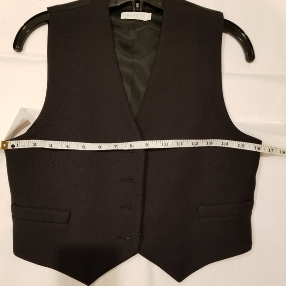 Chaiken Black Tailored Buttton Vest - Picture 9 of 13